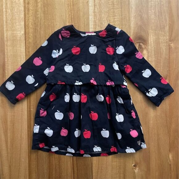 Hatley Other - Hatley Girls' Nordic Apples Knee Length Dress Size 2 Long Sleeve Casual
